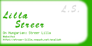 lilla streer business card